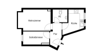 Grundriss - Berlin. Gut vermietet. Neu saniertes Bad. Glückliche Mieterin. Was will man mehr?