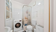 Badezimmer - Berlin. Gut vermietet. Neu saniertes Bad. Glückliche Mieterin. Was will man mehr?