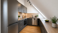 Küche - Visualisierung - Hell, Groß, Höhe decken und mit Balkon! Unbefristete 4 Zimmer Wohnung im DG !